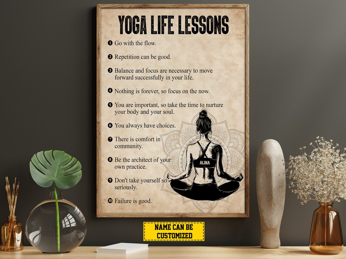 Personalized Yoga Life Lessons Art Print, Daughter - Image 5