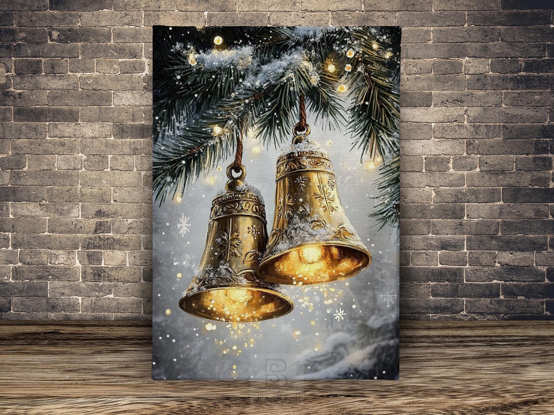 Vintage Jingle Bells Christmas Holiday Poster - Image 2