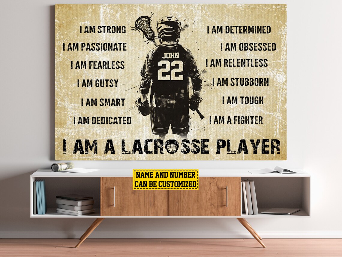 Lacrosse Personalized Poster Print, Gift For Boy Man - Image 5