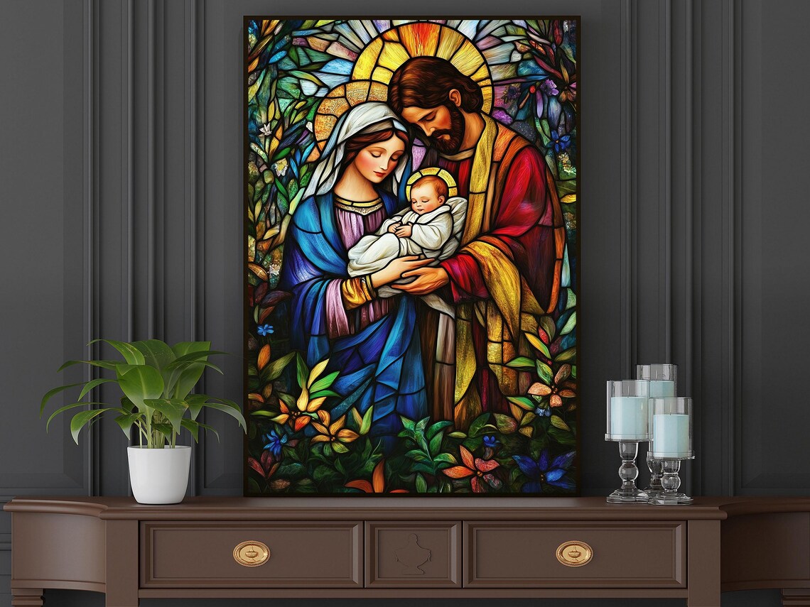 Vintage Jesus Christ Faith Art Print, Holy Decor - Image 4