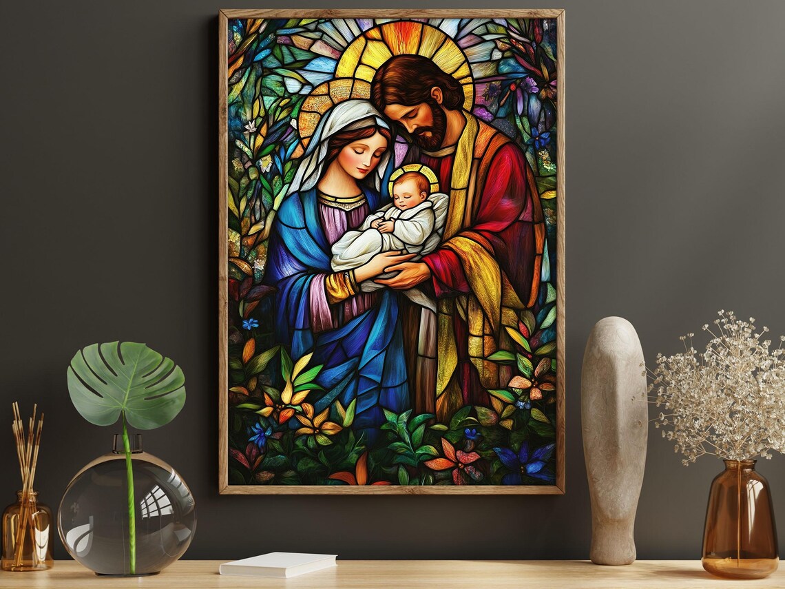 Vintage Jesus Christ Faith Art Print, Holy Decor - Image 6