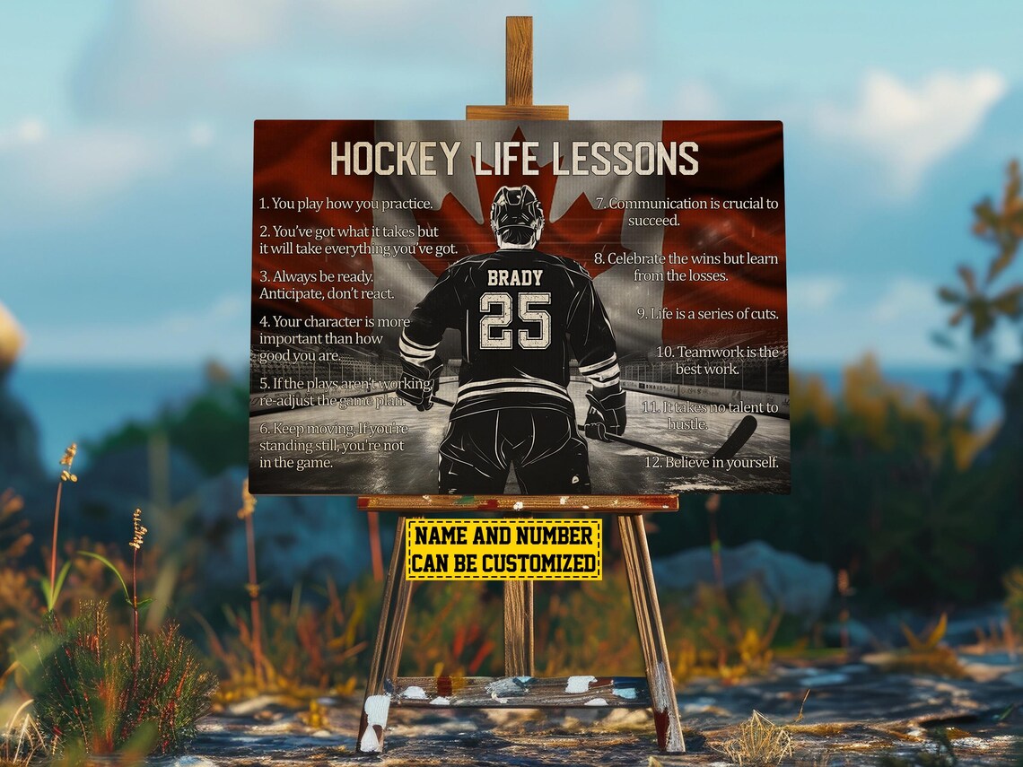 Canada Hockey Life Lessons Personalized Art Print - Image 2