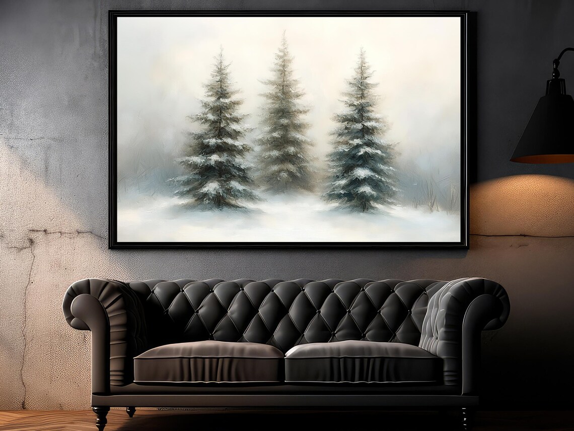 Vintage Christmas Tree Painting, Holiday Art Print - Image 6