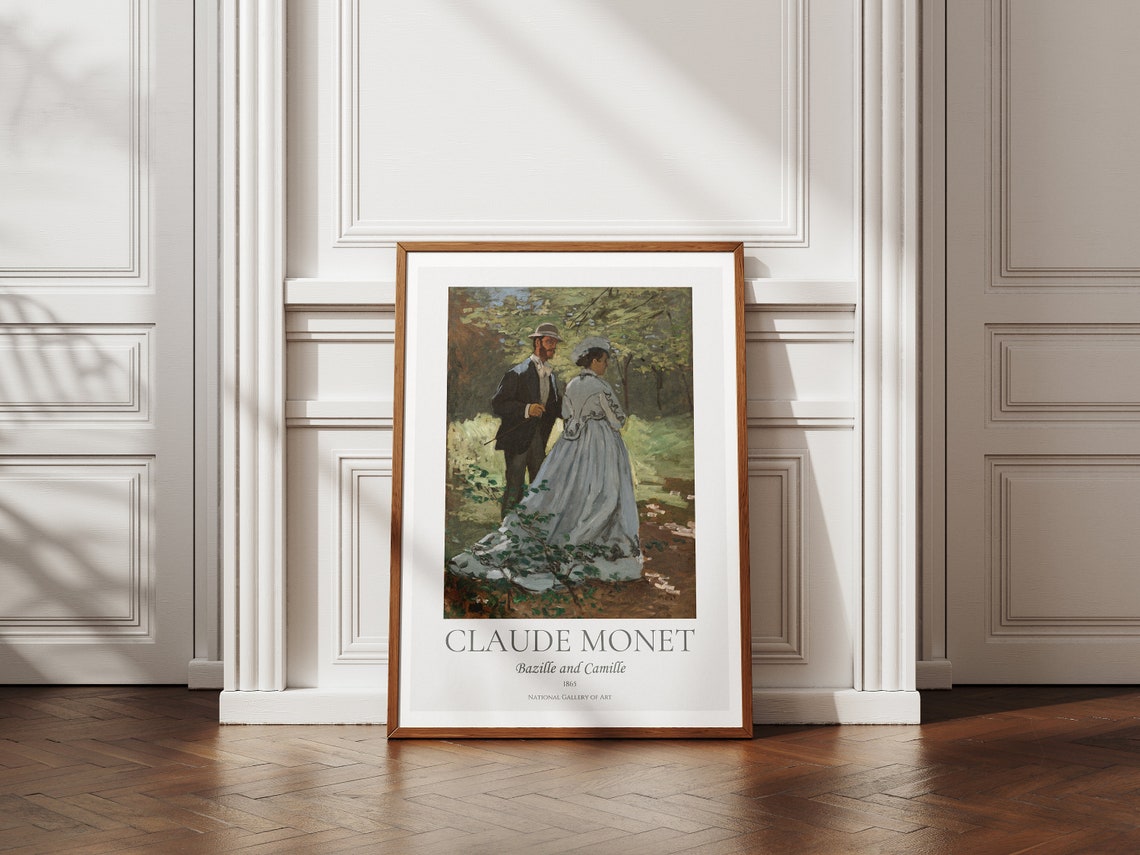 Claude Monet Art Print Bazille And Camille Monet Exhibition Poster Monet Paintings Vintage Lovers Poster Impressionist Art Poster - Image 5
