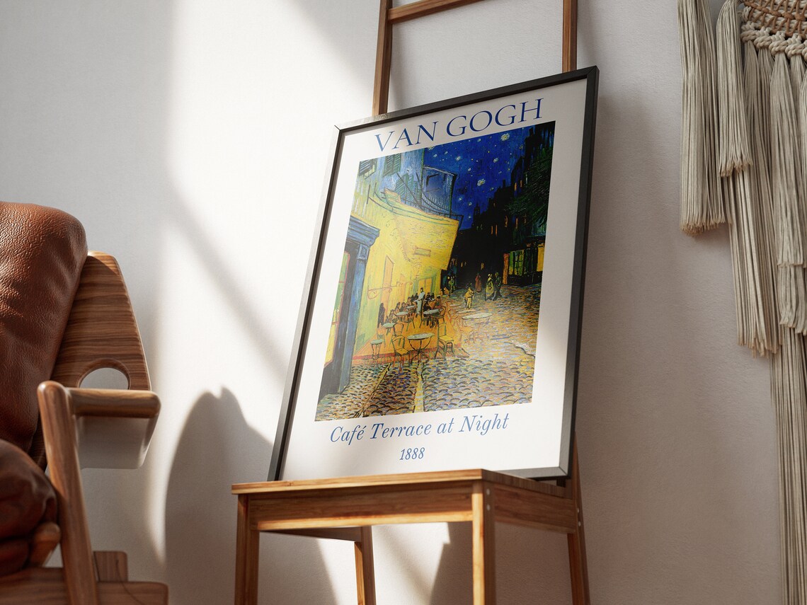 Van Gogh Cafe Terrace at Night Arles Glowing Cafe Starry Sky Art Poster - Image 7