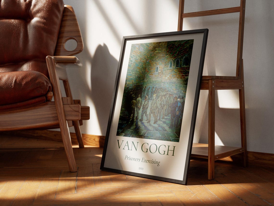 Van Gogh Art Print Prisoners Exercising Van Gogh Exhibition Poster Van Gogh Paintings Modern Home Decor Famous Artist Posters - Image 3