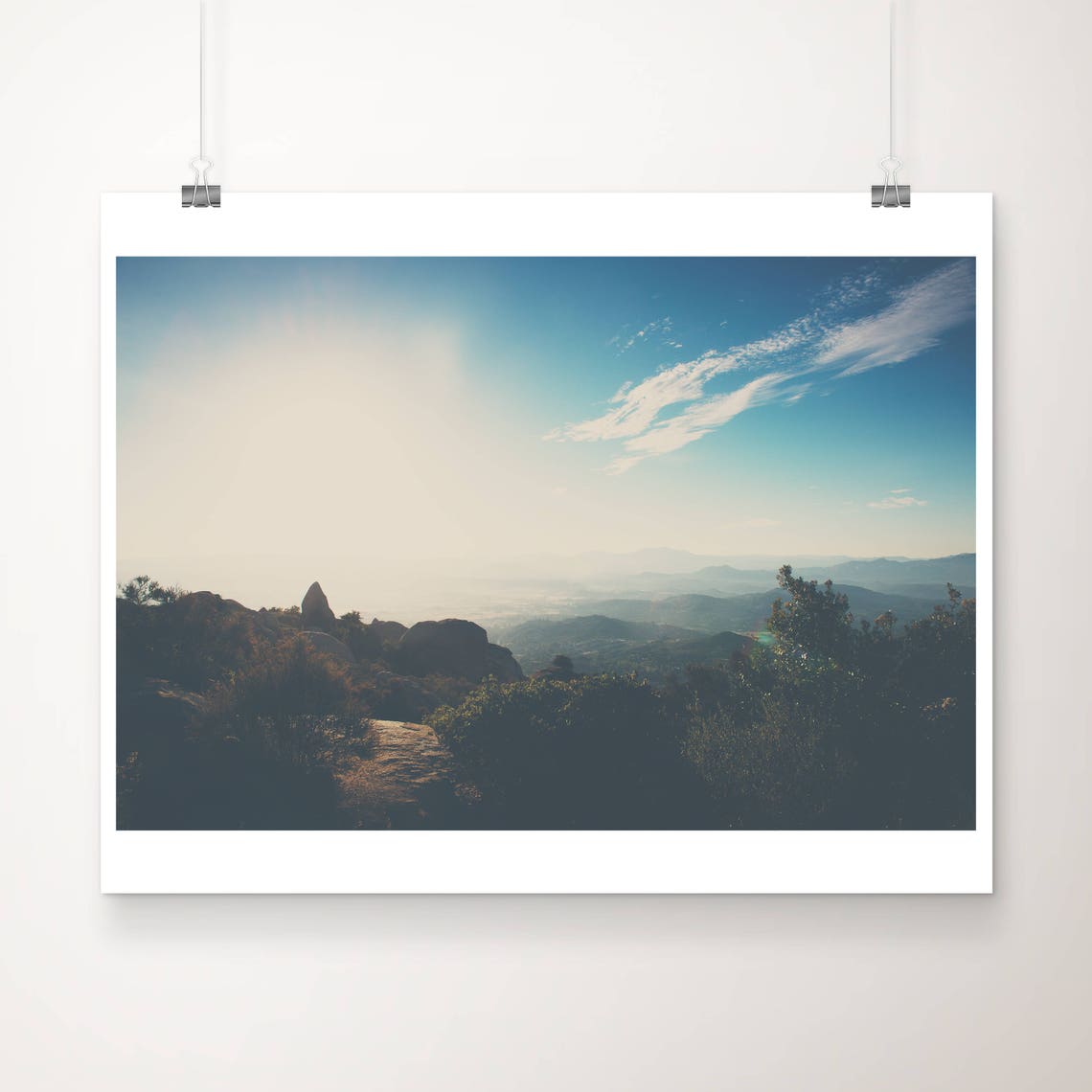 Mt Woodson Sunrise Photograph Mountain Print