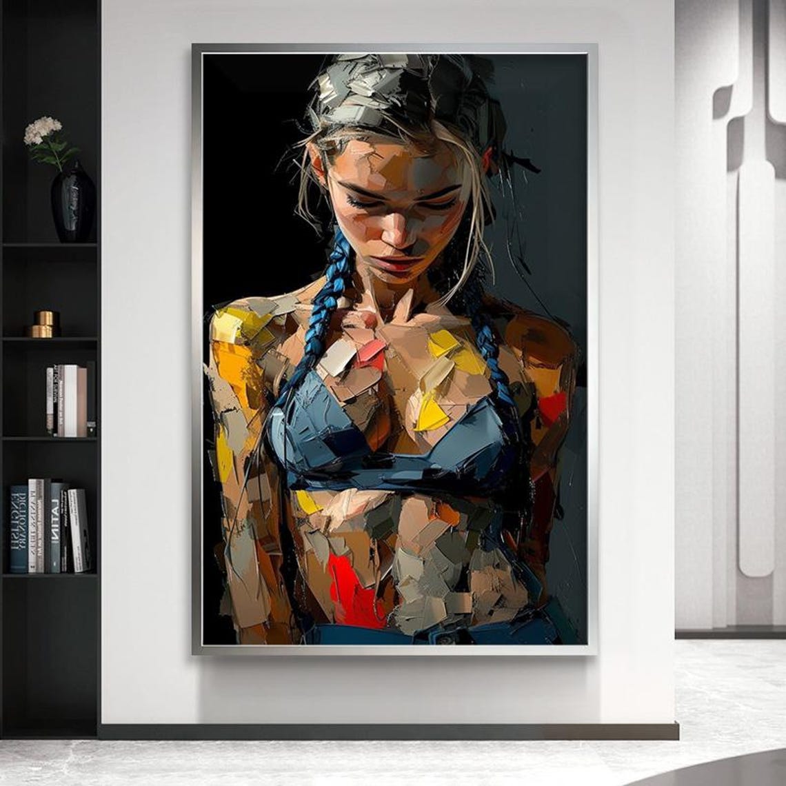 Athlete Woman Painting Oil Painting Wall Painting Woman Home Decoration Modern Artworks Home Gift Ready To Hang Painting - Image 2