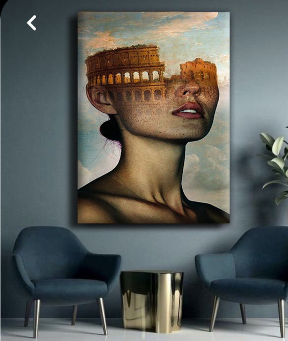 Rome Colosseum Surreal Woman Double Exposure Portrait Wall Art Print - Image 4