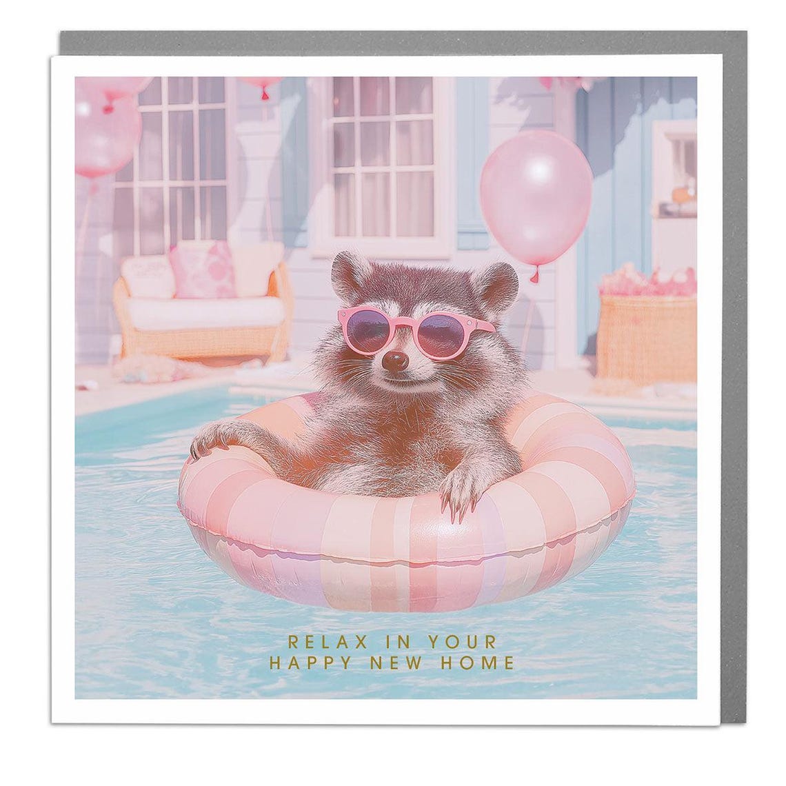 Racoon New Home Card By Lola Design