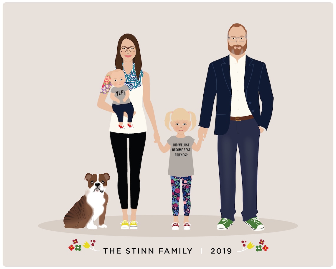 Custom Family Portrait - Personalised Art - Image 3