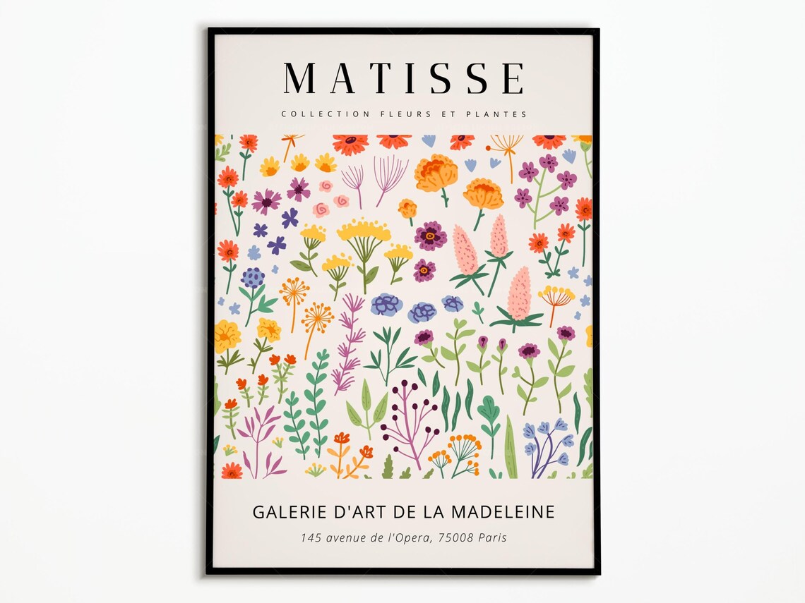Henri Matisse Flower Market Art Print, Exhibition Poster