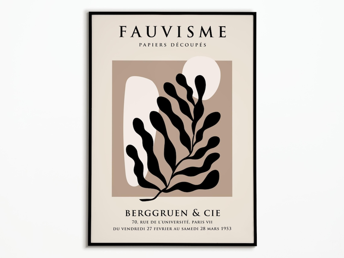 Fauvism Papiers Decoupes Seaweed 1953 Berggruen Paris Exhibition Poster