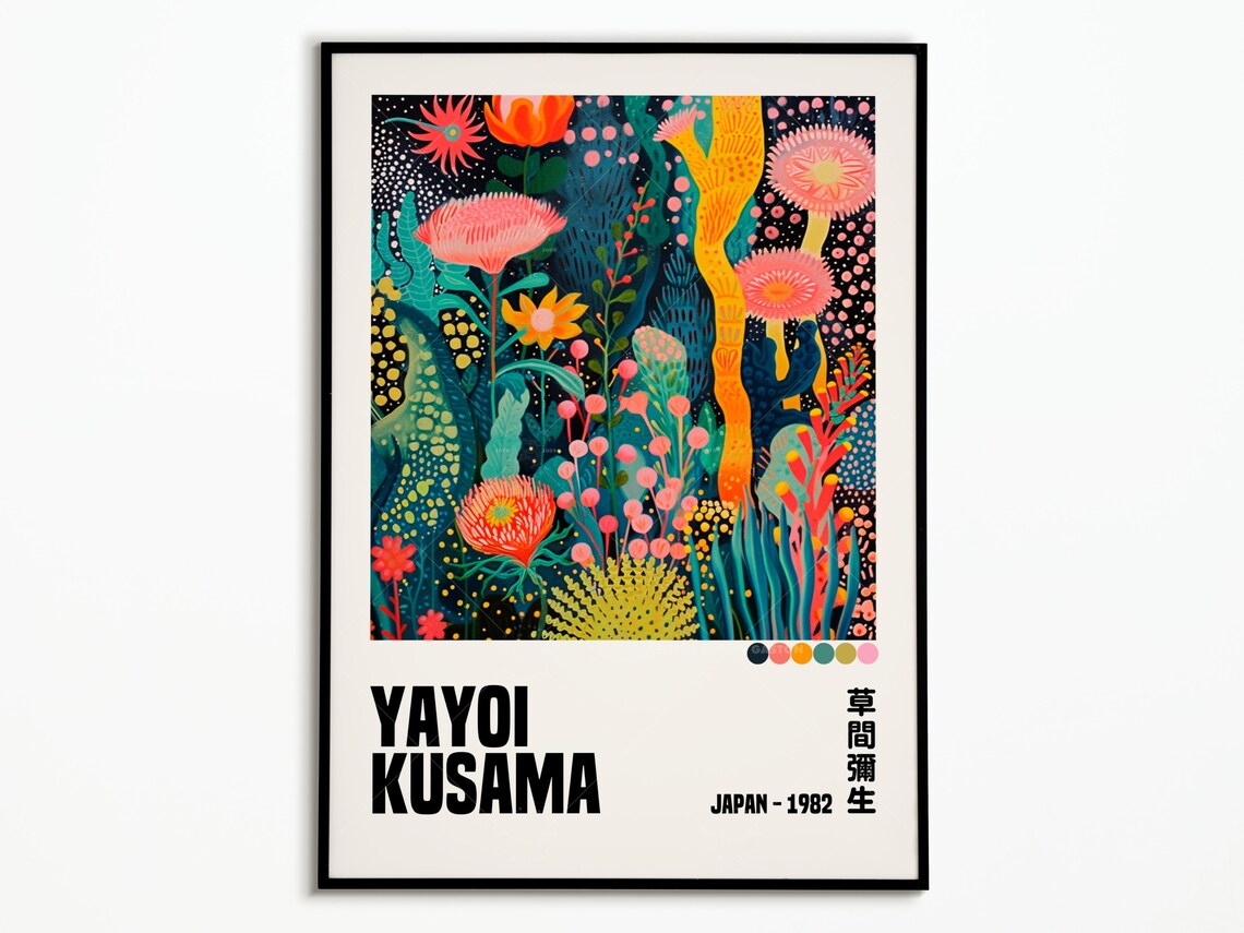 Yayoi Kusama Exhibition Poster, Artist Poster Art