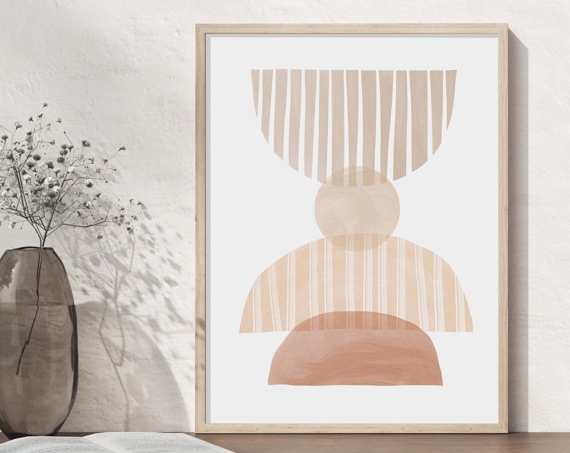 Earth Tone Abstract Art Nursery Print Neutral Color Wall Art Minimalist Print Art Print Boho Decor Abstract Print