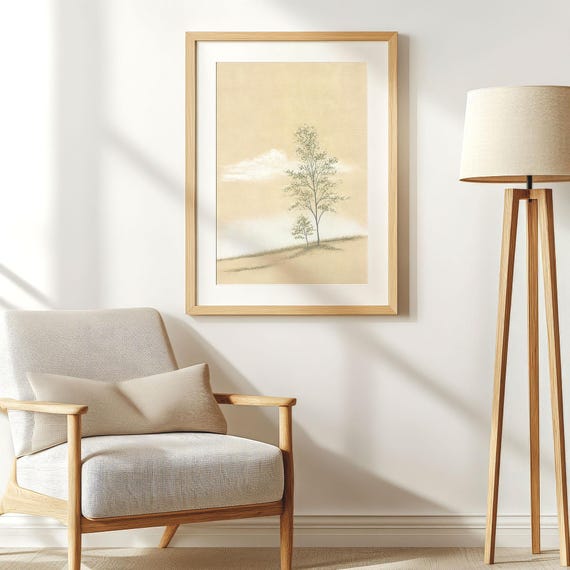 Tree Landscape Minimalist Abstract Nature Scene