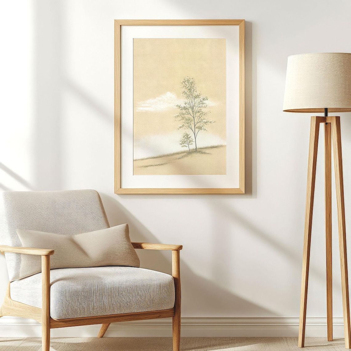 Tree Landscape Minimalist Abstract Nature Scene