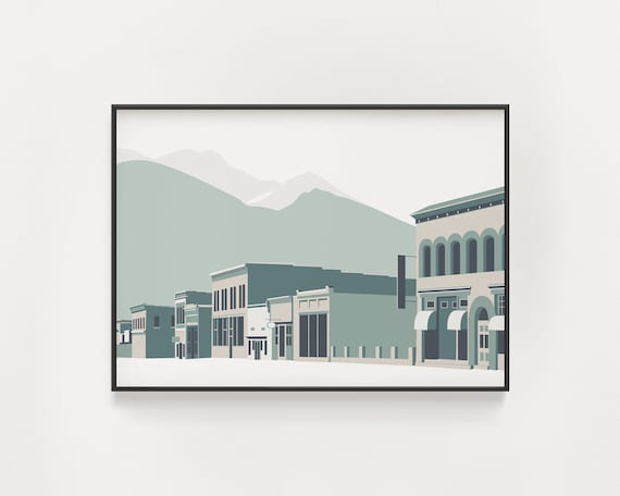 Silverton Colorado Architecture, Rocky Mountain Art Print