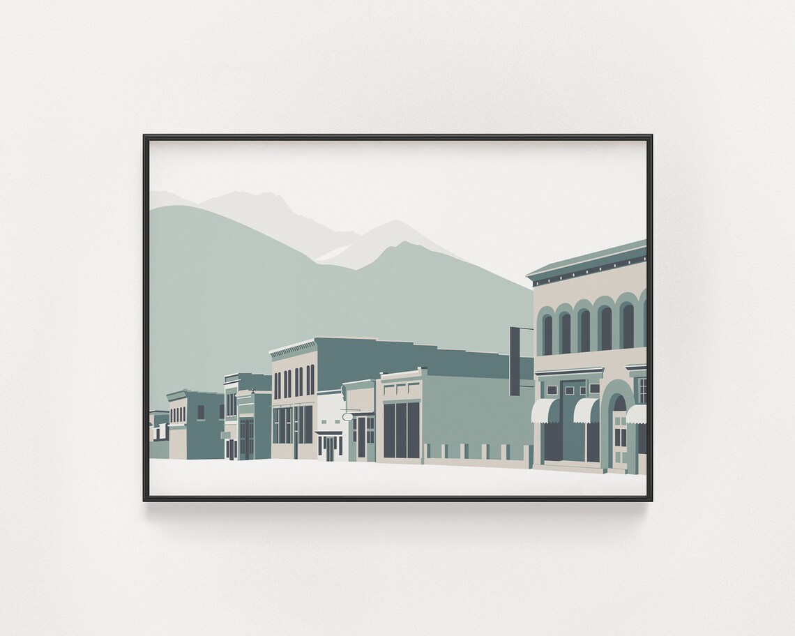 Silverton Colorado Architecture, Rocky Mountain Art Print