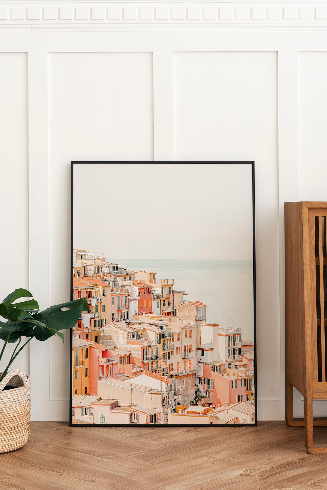 Cinque Terre Italy Travel Poster, Pastel Tones - Image 2