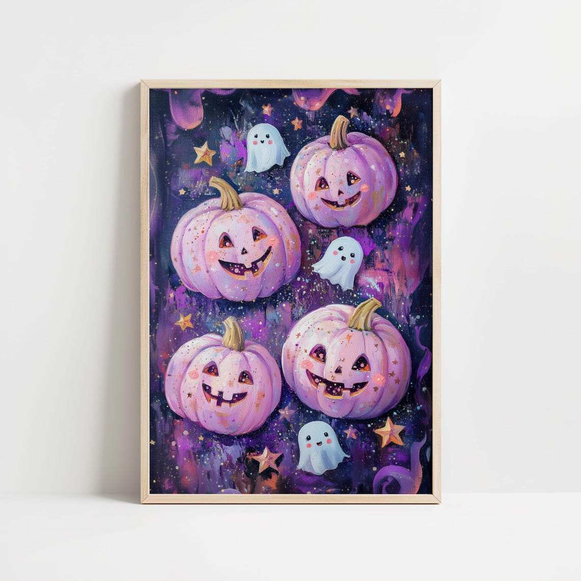 Pink Halloween Jack O Lantern Ghost Galaxy Cute Spooky Poster - Image 7