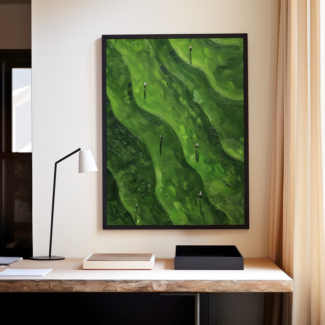 Golf Course Abstract Art Print Wall Art - Image 4