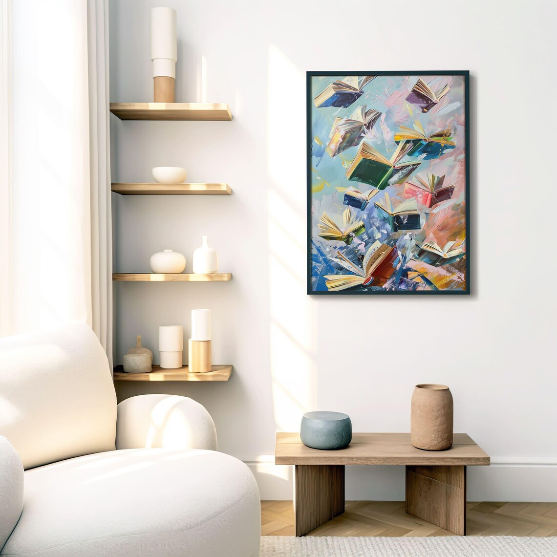 Flying Books Art Print, Vibrant Literary Decor - Image 8