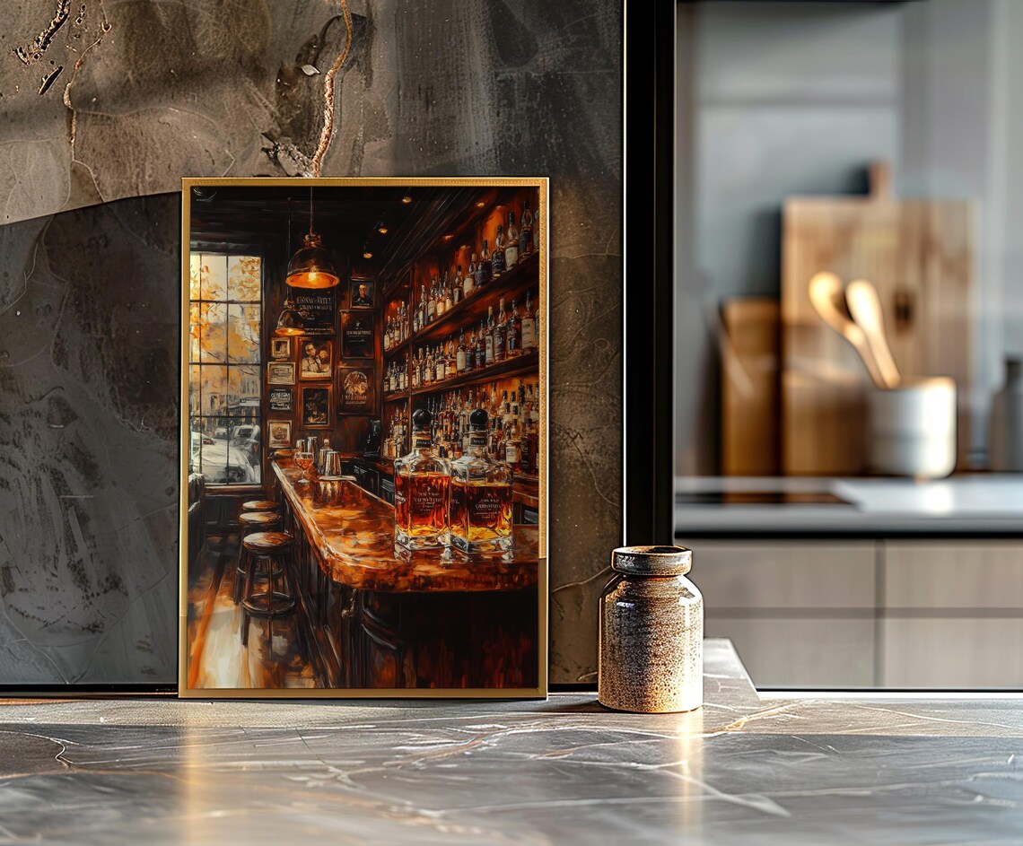 Vintage Bar Wall Art Whiskey Bar Decor Poster - Image 2