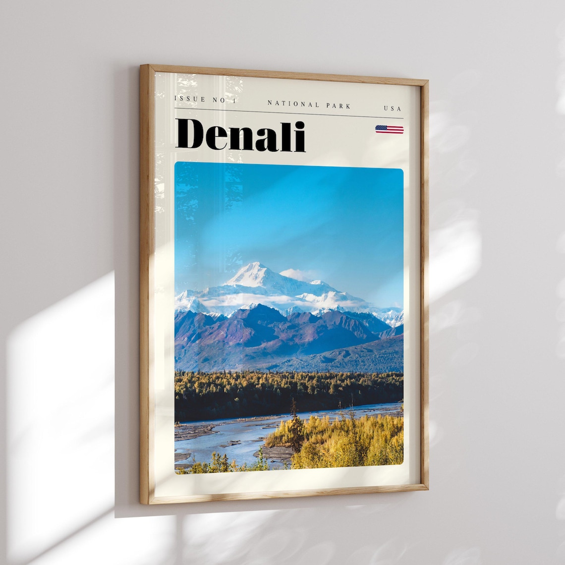 Denali National Park Alaska Snow Mountain Peak Photo Travel Poster - Image 2