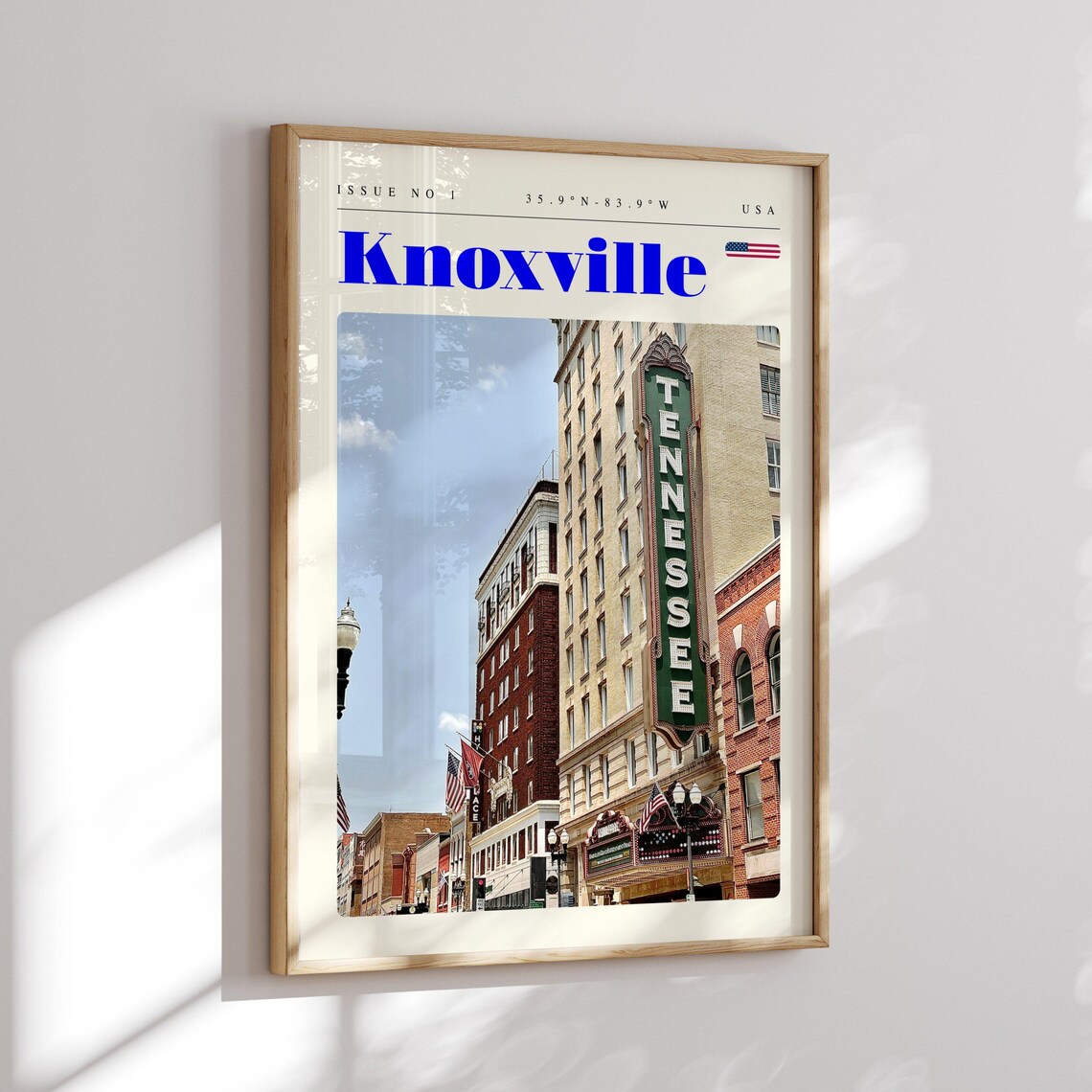 Knoxville Tennessee Theatre Sign On Historic Gay Street Poster - Image 2