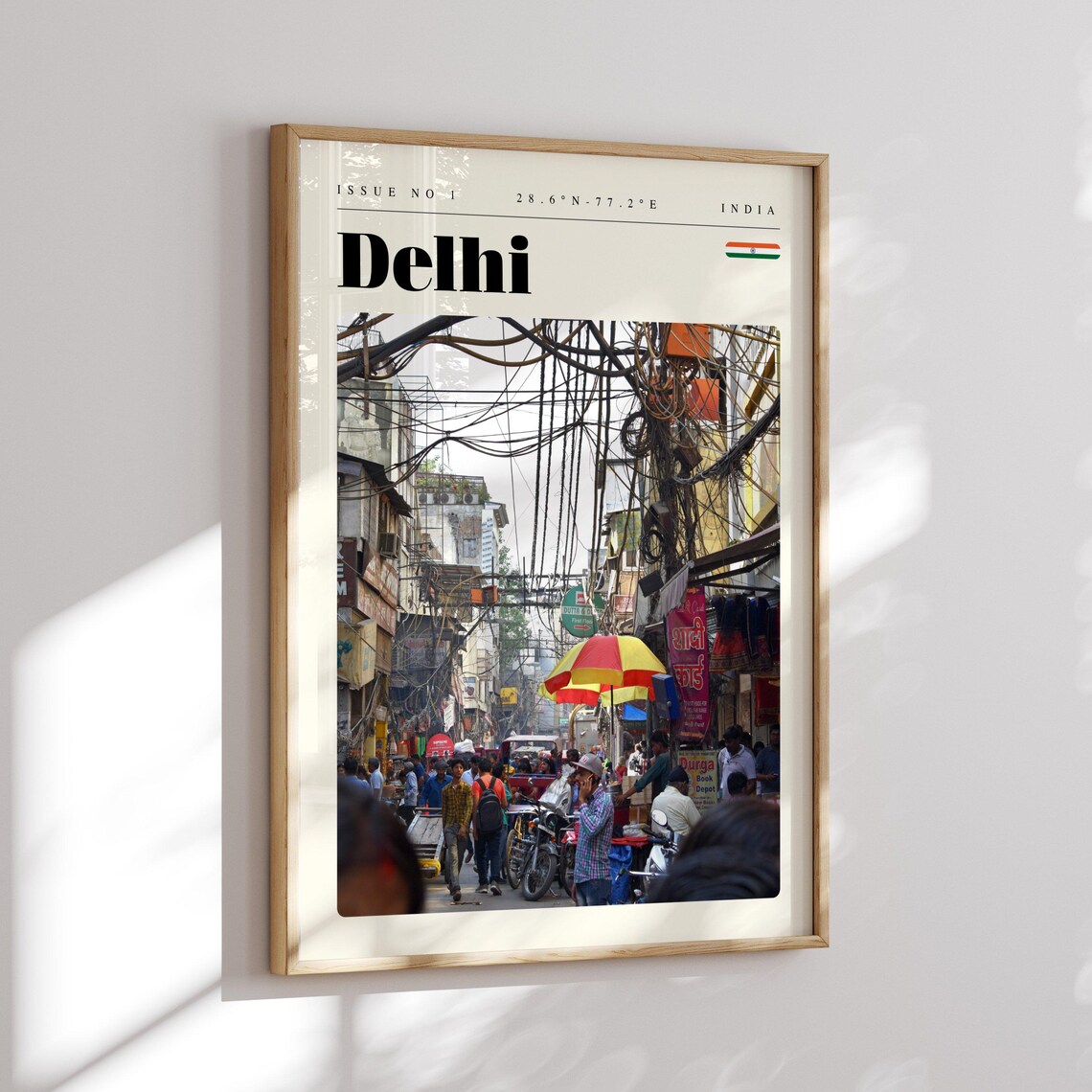 Delhi India Bustling Street Market Vibrant Asia Photo Travel Poster - Image 2