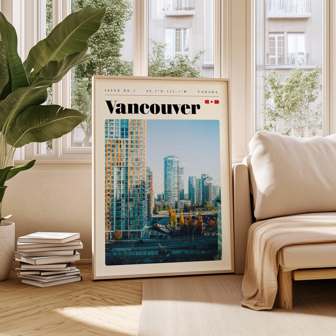 Vancouver Canada Glass Condo Towers Downtown Photography Poster