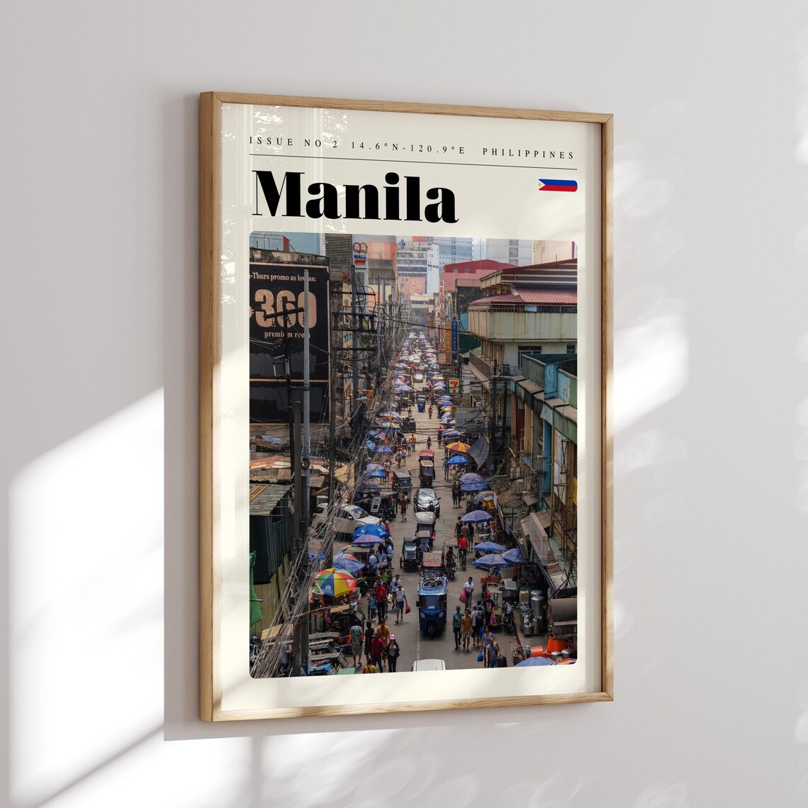Manila Philippines Bustling Market Street Photo Travel Poster - Image 2