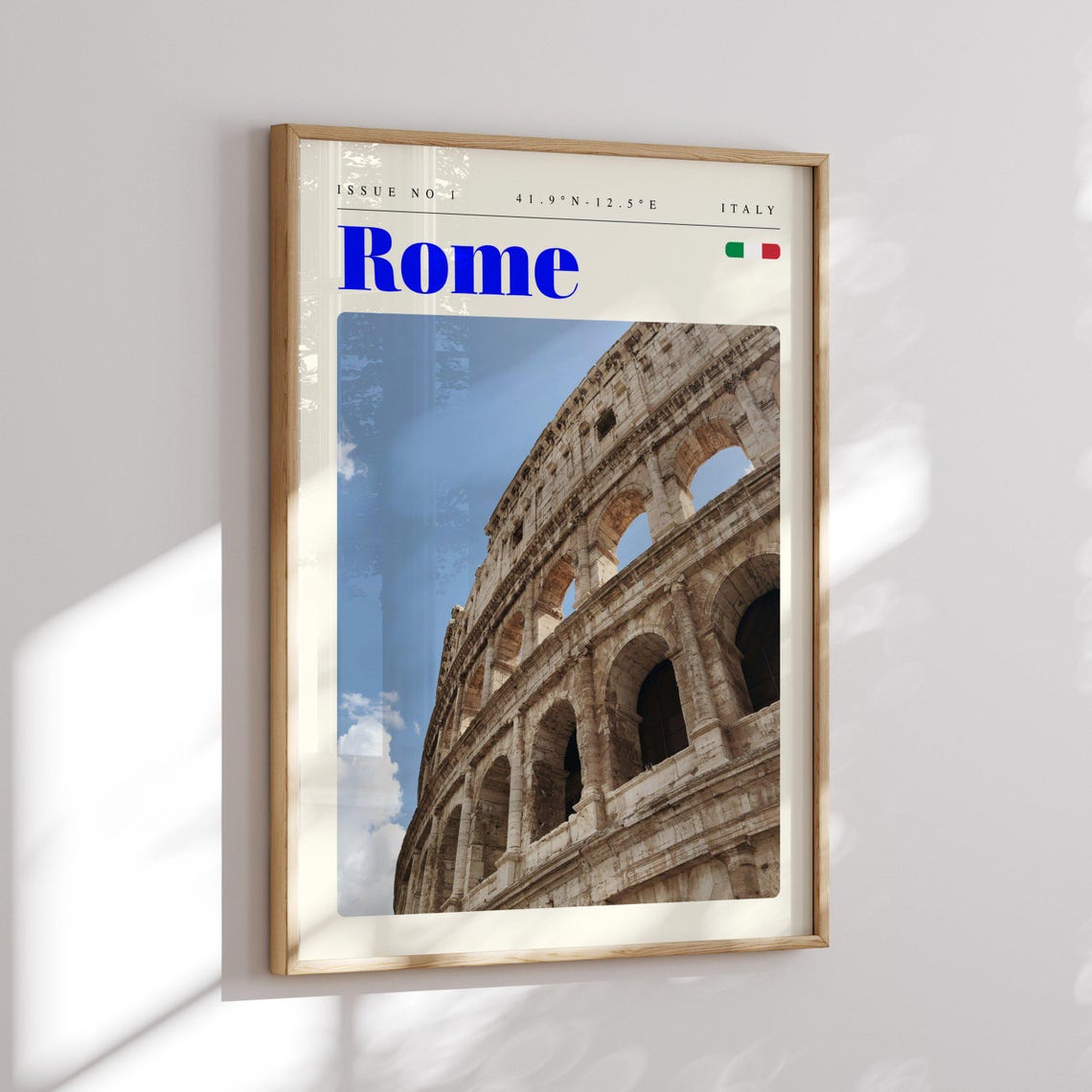 Rome Italy Colosseum Ancient Amphitheater Blue Sky Travel Poster - Image 2