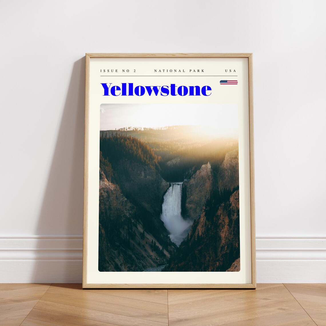 Yellowstone National Park Grand Canyon Waterfall Sunrise Poster - Image 3