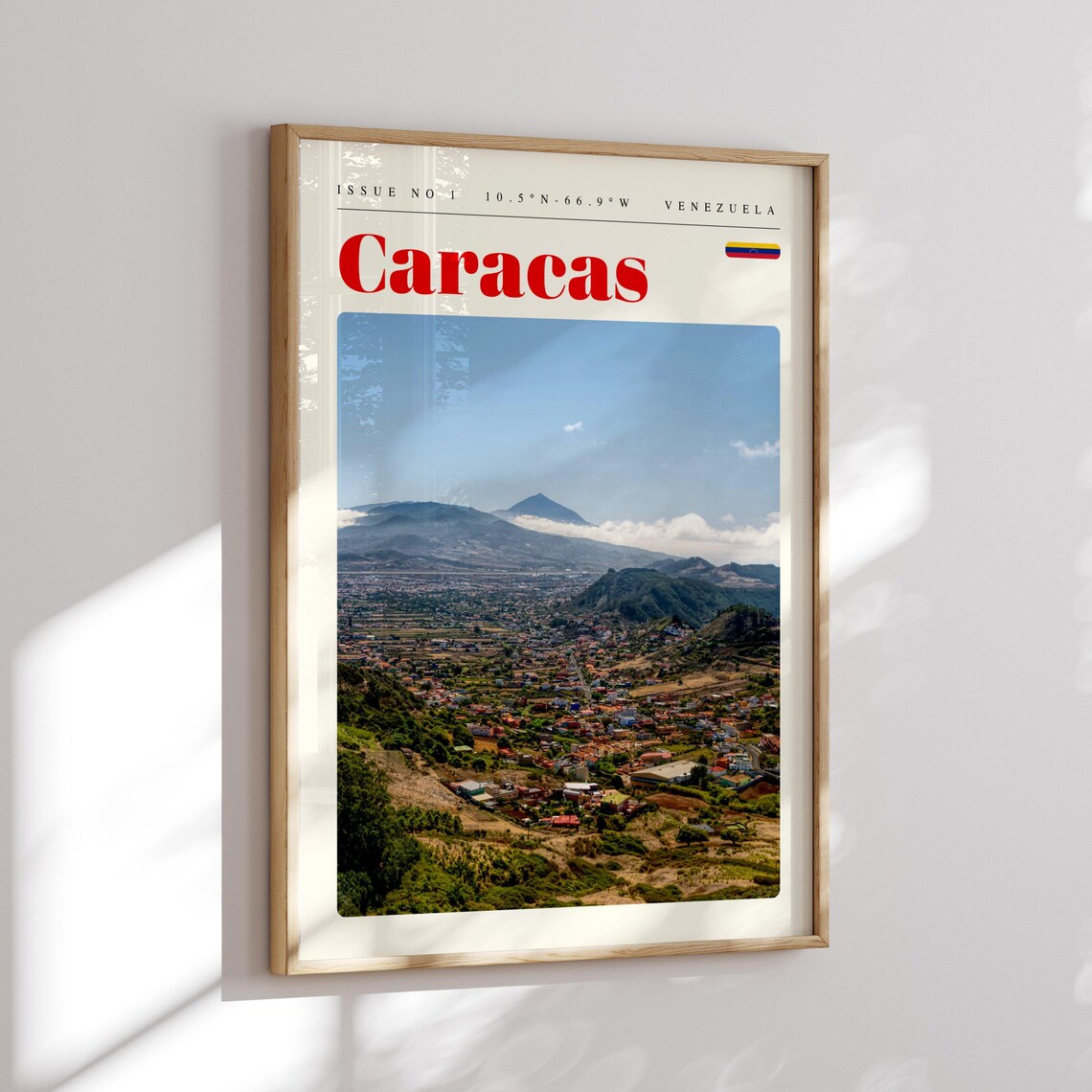 Caracas Venezuela Lush Mountain Valley Cityscape Scenic Poster - Image 2