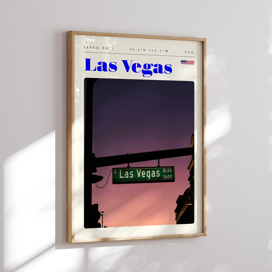 Las Vegas Nevada Street Sign Sunset Blvd Photo Travel Poster - Image 2