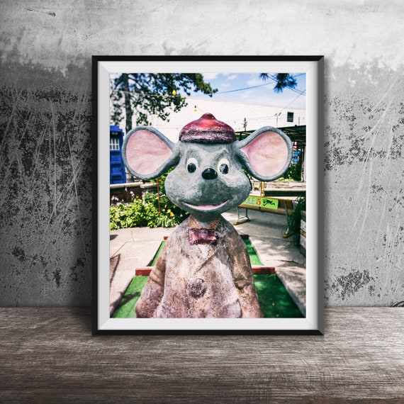 Mini Golf Mouse Unframed Photography Print Original Modern Wall Art Retro Miniature Golf Course Holes