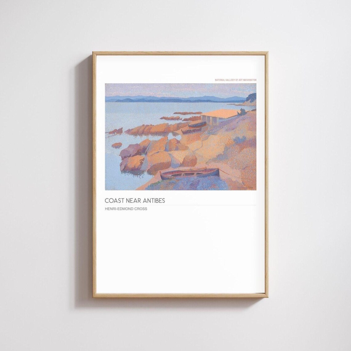 Coast Near Antibes By Henri Edmond Cross Pointillist Seascape Poster