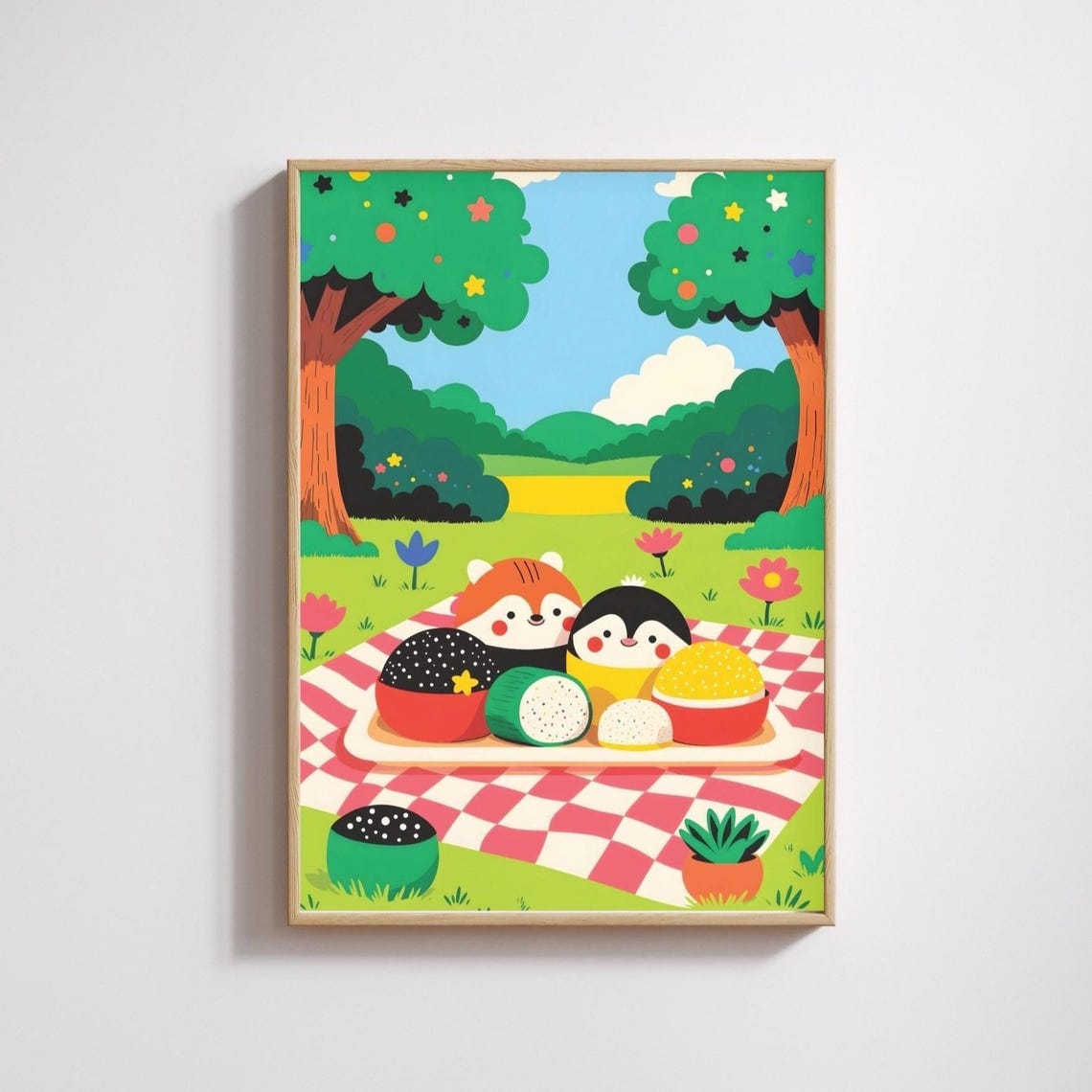 Cute Kawaii Animal Sushi, Anime Nursery Decor