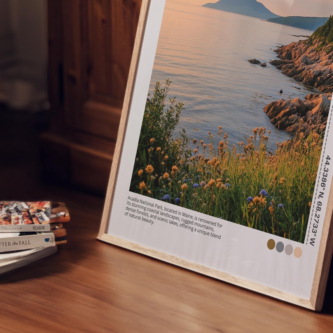 Acadia National Park Maine Rocky Coastal Sunrise Travel Poster - Image 2
