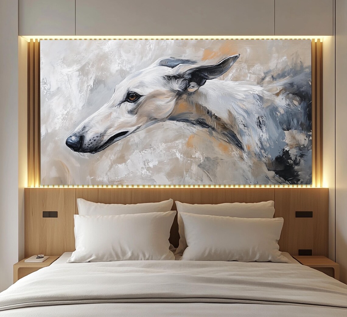 Greyhound Vintage Oil-Painting Style Poster