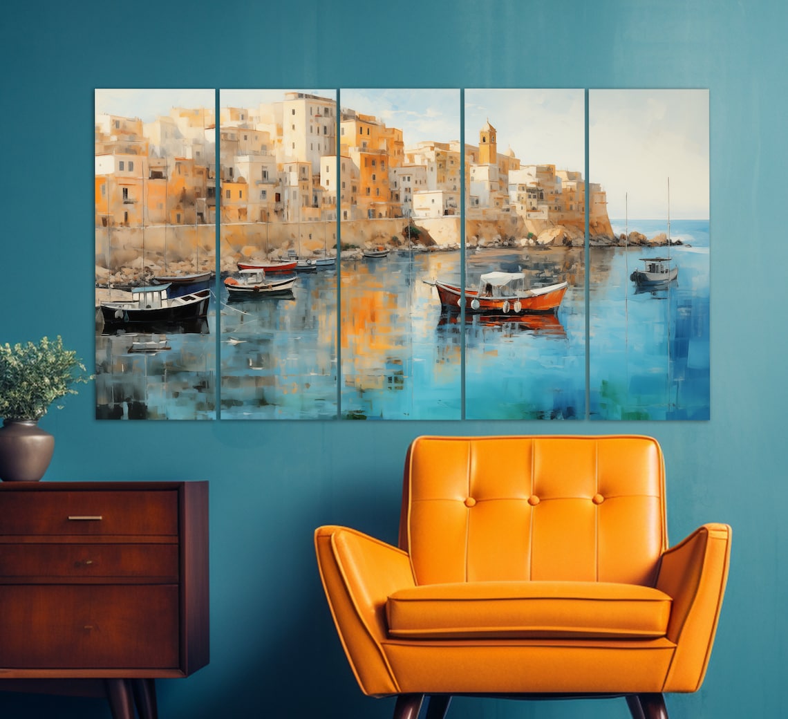 Sicily Vintage Oil Painting Style Wall Art Print - Image 4