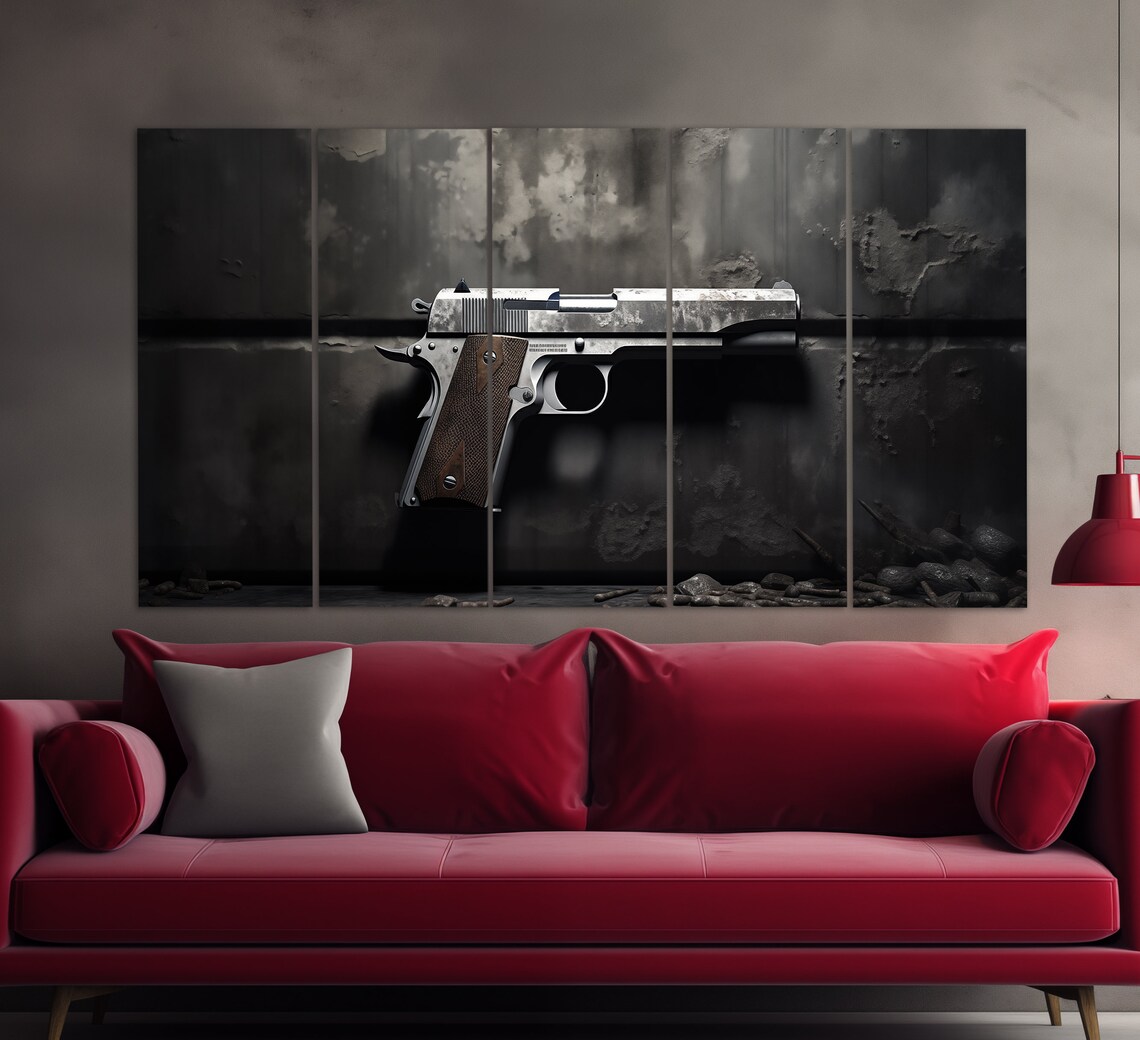 Colt M1911 Weapon Wall Art, Gun Poster Print Decor - Image 2