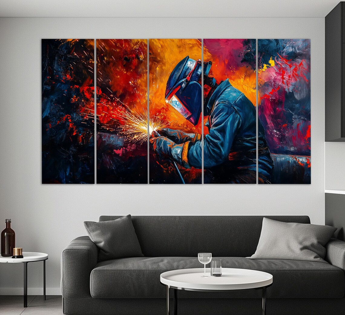 Welding Factory Wall Decor, Industrial Art Print - Image 5