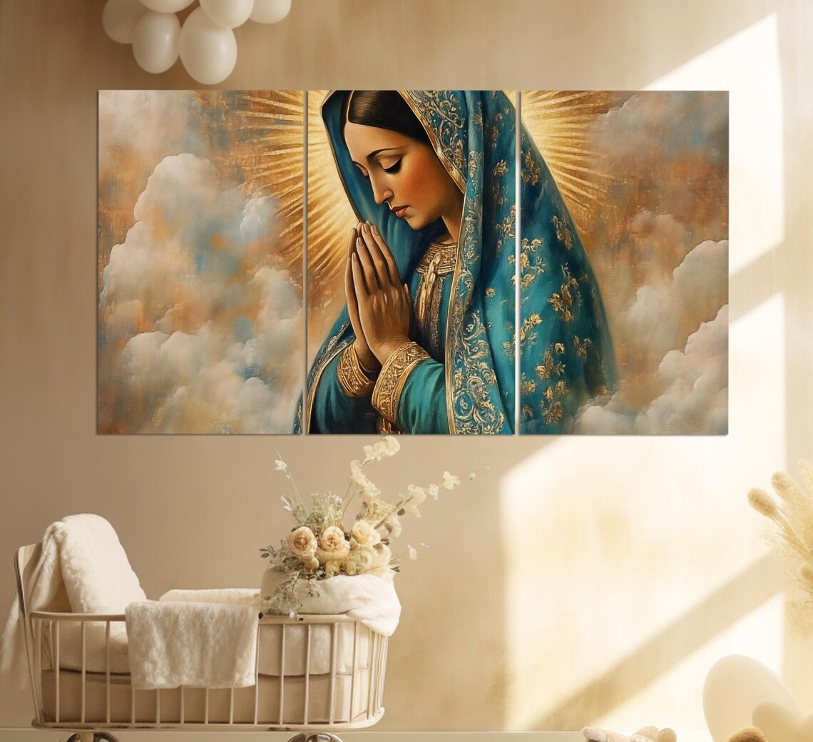 Our Lady Of Guadalupe Vintage Painting Style Art Print - Image 2