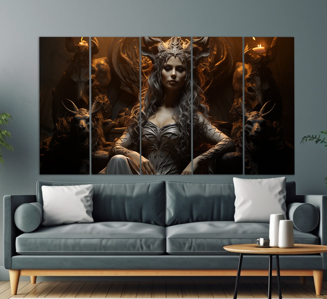 Charming Lady Vampire Print Gothic Wall Art Gothic Painting Gothic Wall Decor Vampires Wall Art Vampiress Print - Image 2