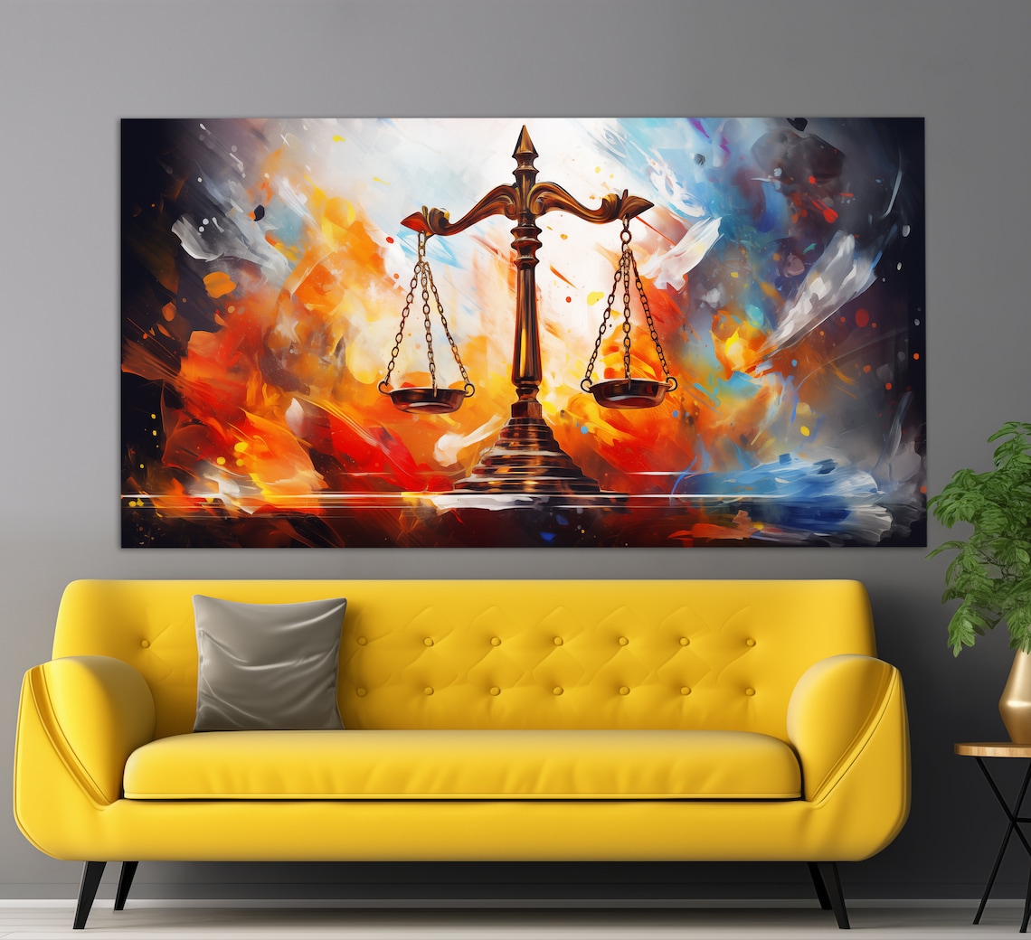 Scales Of Justice, Oil-Painting-Style Art Print - Image 3