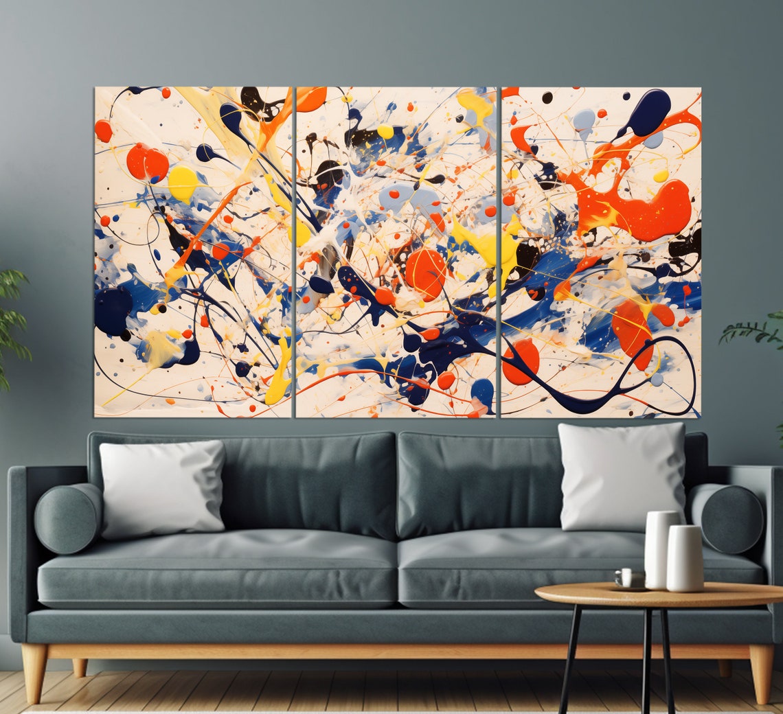 Colorful Abstract Geometric Art Bold Shapes Modern Decor Poster - Image 2