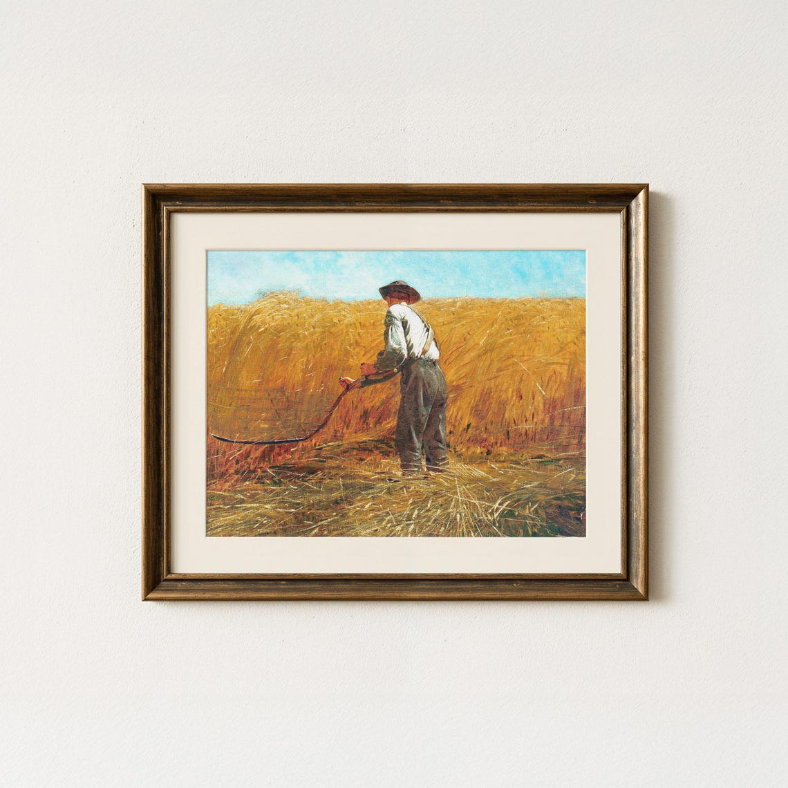 Winslow Homer The Veteran in a New Field Wheat Harvest Vintage Poster